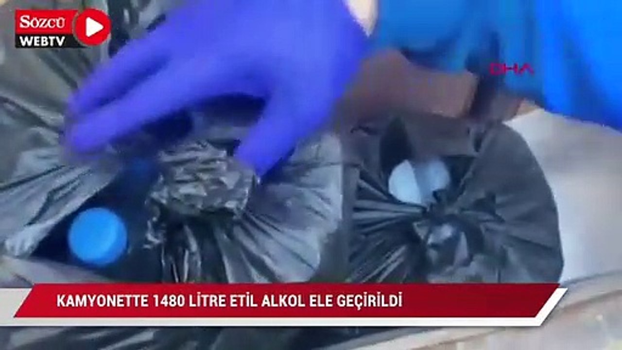 Kamyonette 1480 litre etil alkol ele geçirildi