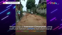 Banjir Parah di Bandung, Arus Deras Ditambah Pohon Tumbang!