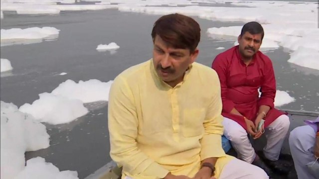 Chhath Puja: Manoj Tiwari attacks CM Kejriwal over Yamuna