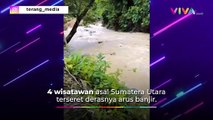 Tragis! Sedang Berenang, Wisatawan Terseret Banjir Bandang