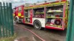 Fire brigade the scene in the Bilsdale road area of Hartlepool