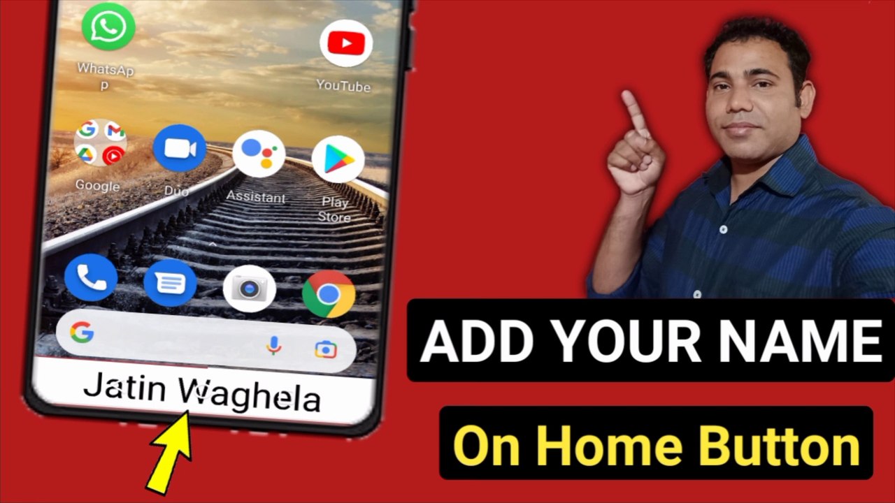 Add Your Name on Home Button | Mobile Home Button Par Apna Naam Lagaye |  @TECH LABS JATIN