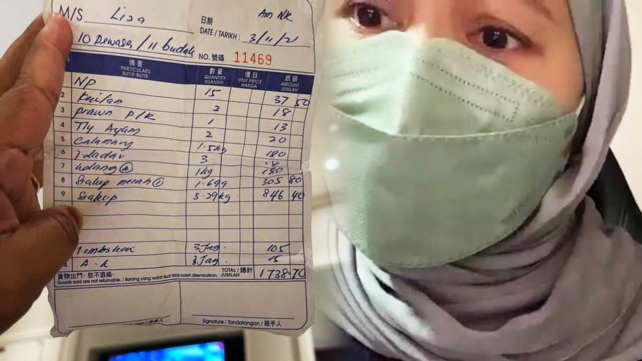 Dengar sendiri cerita pelanggan ‘siakap kayangan’, memang terkejut dapat bil RM1,738.70