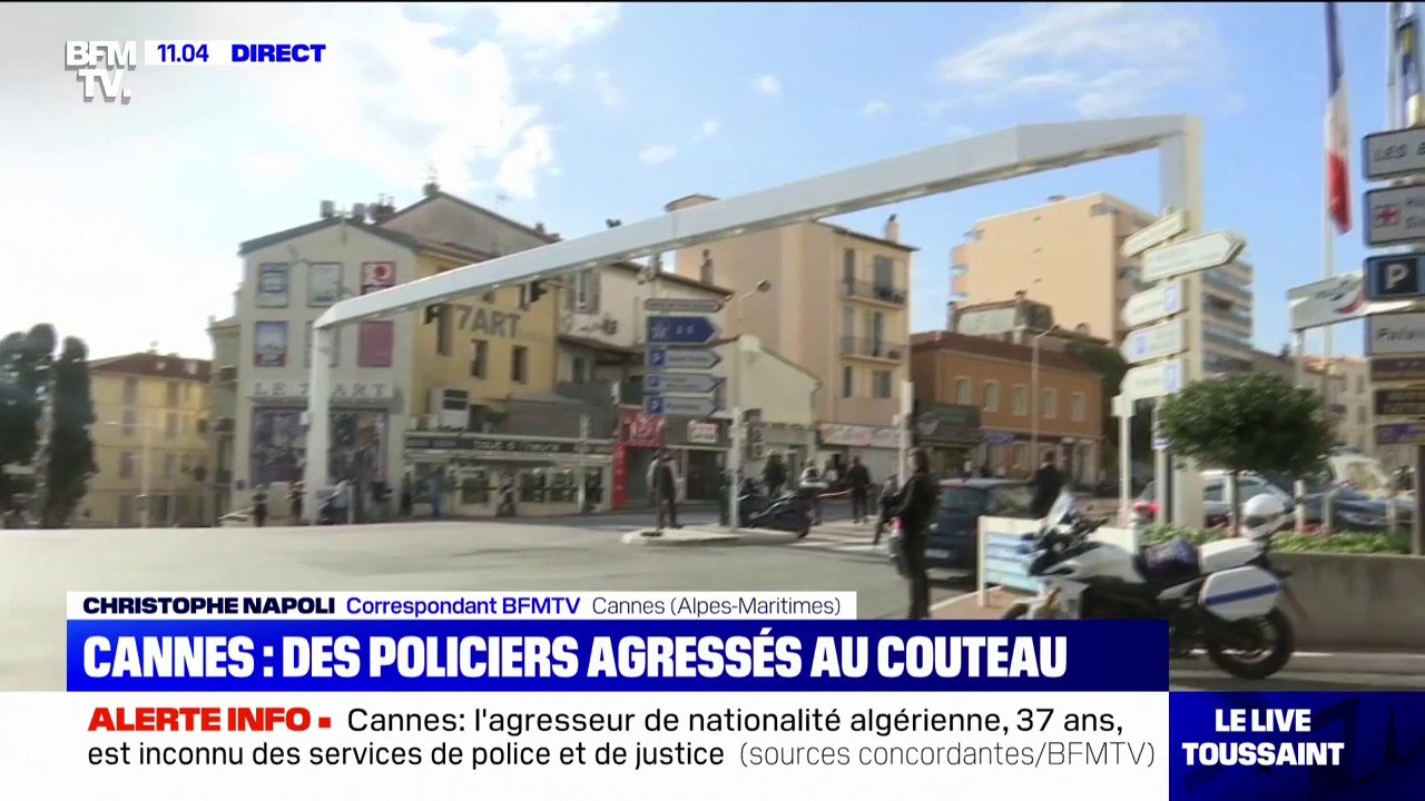 Policiers attaqués à Cannes: le ministre de l'Intérieur Gérald Darmanin est arrivé sur place
