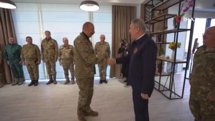 Son dakika haberi: Azerbaycan Cumhurbaşkanı Aliyev, Bakan Akar'ı kabul etti