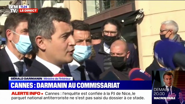 Cannes: d'après Gérald Darmanin, le policier visé est extrêmement choqué psychologiquement