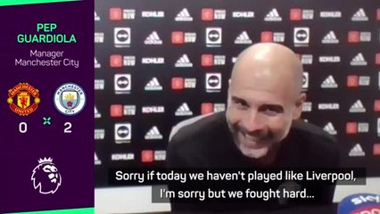 Guardiola 'sorry' City didn't rout United like Liverpool