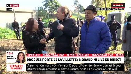 "Morandini Live" porte de la Villette: En plein direct, une bagarre éclate dans le camp de toxicomanes devant les caméras de CNews - VIDEO
