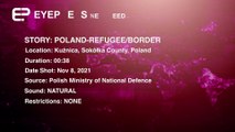 Aerial video of refugees trapped between Poland and Belarus