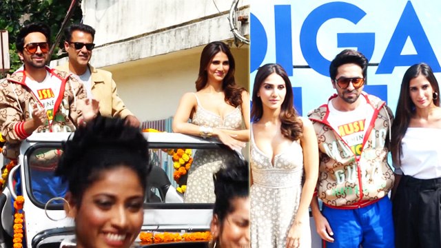 Ayushmann Khurrana, And Vaani Kapoor's Desi Entry At Trailer Launch Of ‘Chandigarh Kare Aashiqui'