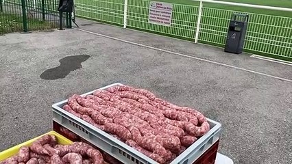 Préparation stand saucisses