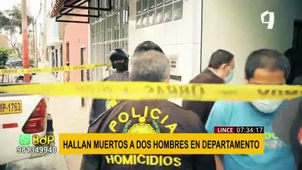 Lince: dos sujetos fueron asesinados dentro de un edificio en el jirón Risso