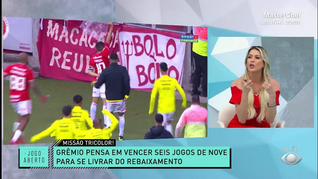 BUUU! O fantasma da Série B que assombra o Grêmio apareceu no Jogo Aberto para a alegria da nossa apresentadora, Renata Fan. A zoeira não foi pouca...#JogoAberto