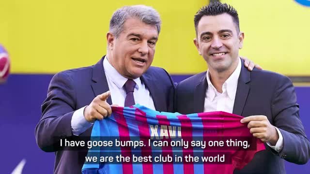 'Hurrah Barca!' - Xavi presented at Catalan club
