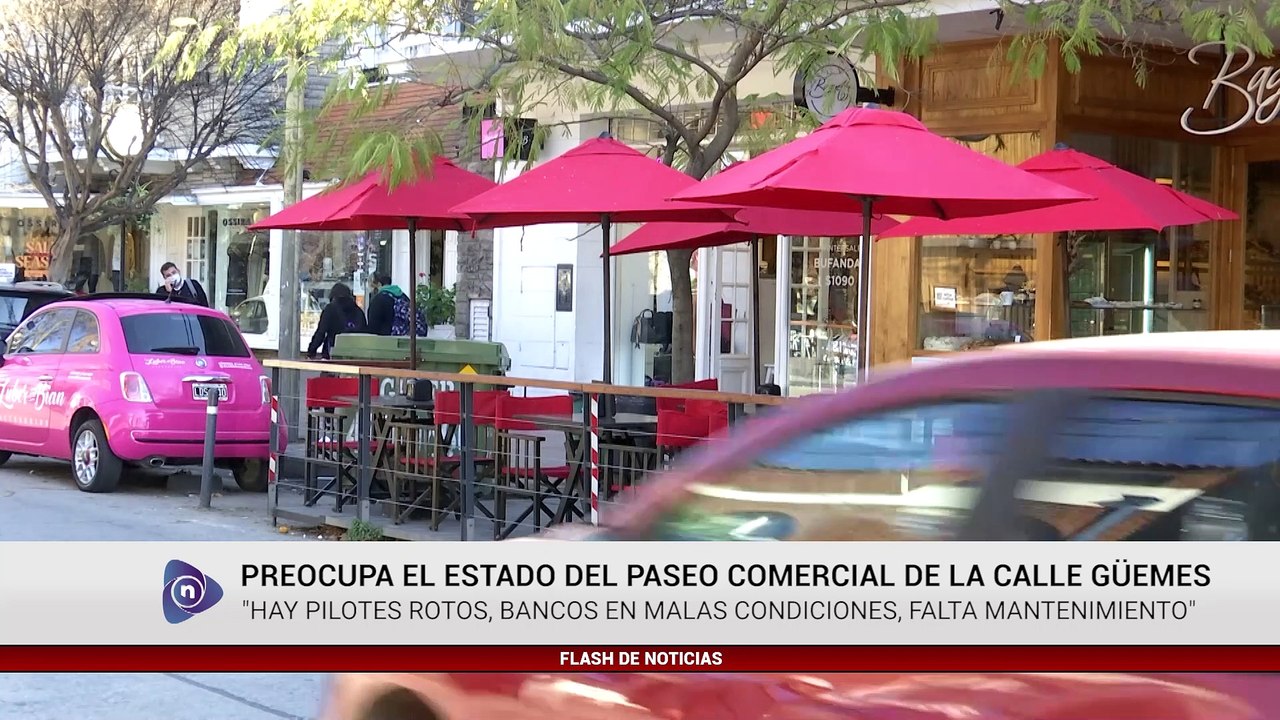 Preocupa el estado del paseo comercial de la calle Güemes