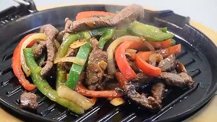 ستيك اللحم بالصوص الباربكيو