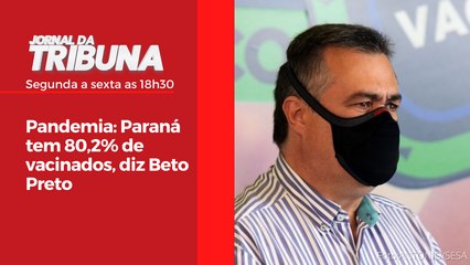 Pandemia: Paraná tem 80,2% de vacinados, diz Beto Preto