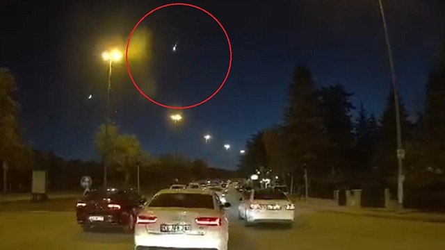 Ankara ve çevre illerde görülen ışık hüzmesi heyecan yarattı