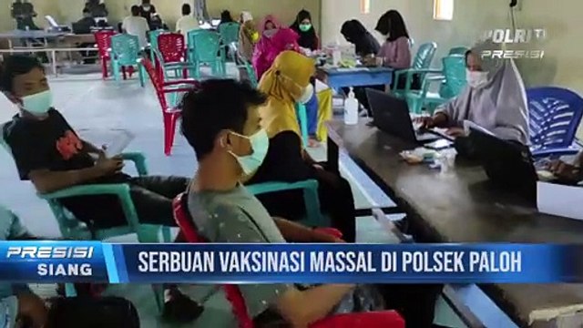 Polsek Paloh Gelar Vaksinasi Massal Jenis Pfizer di Desa Sebubus