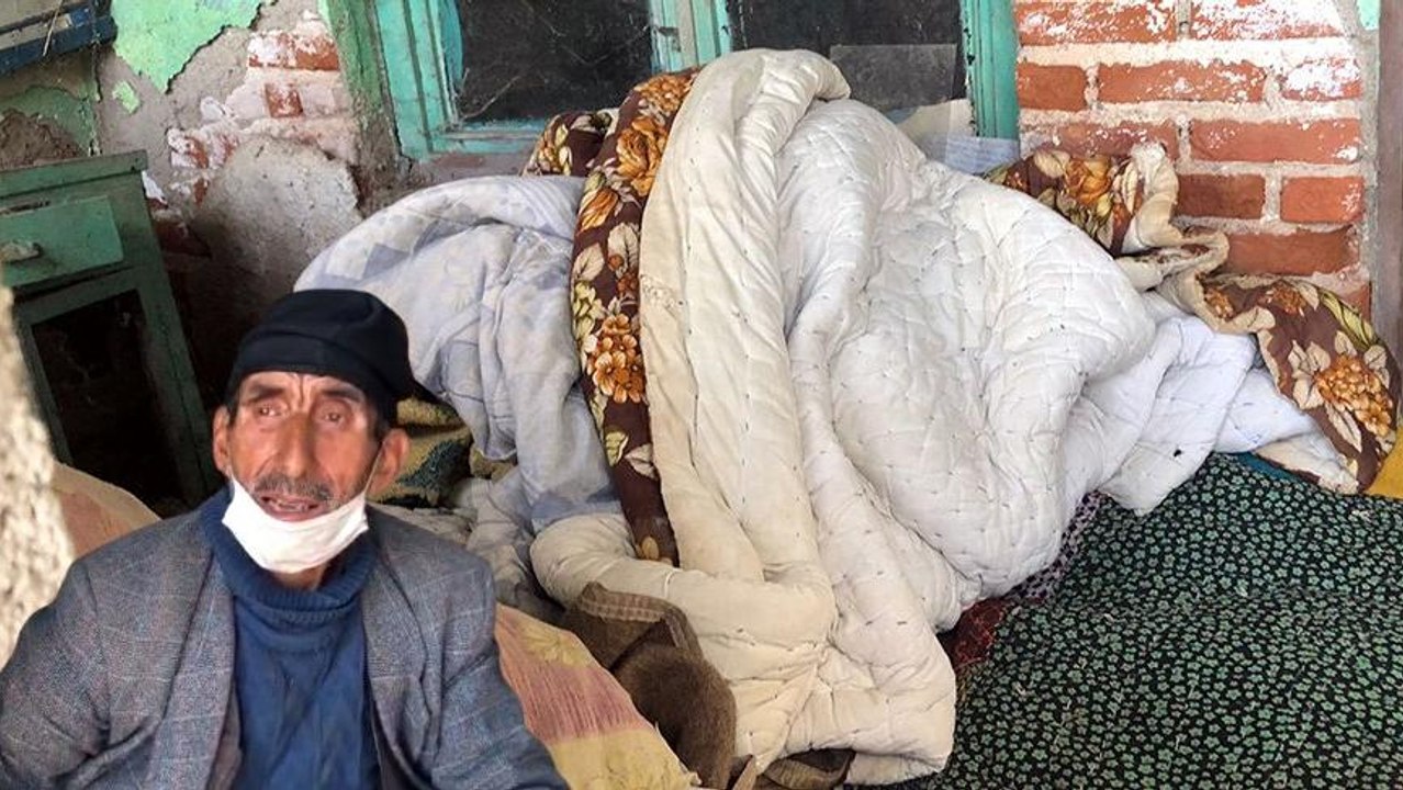 Utandıran görüntü: Kıbrıs gazisi harabede yaşam mücadelesi veriyor