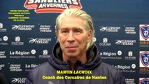 FRA - Hockey sur glace Interview de Martin Lacroix, Coach des Corsaires de Nantes, 06/11/2021 (D1 – J05 Clermont-Ferrand VS Nantes)