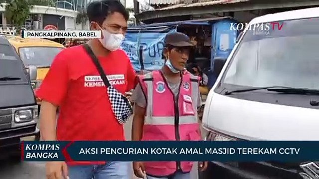 Aksi Pencurian Kotak Amal Masjid Terekam Cctv