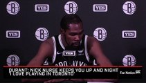 Kevin Durant on Nick Nurse & Scottie Barnes