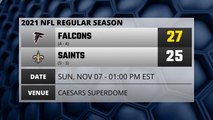 Falcons @ Saints NFL Game Recap for SUN, NOV 07 - 01:00 PM EST