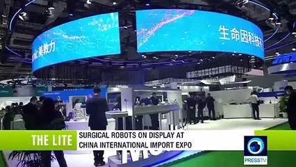Surgical robots on display at China international import expo