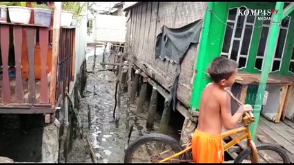Ribuan Rumah di Medan Belawan Digenangi Banjir Rob
