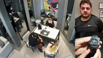 1 milyon liralık saati koluna takıp mağazadan çıktı