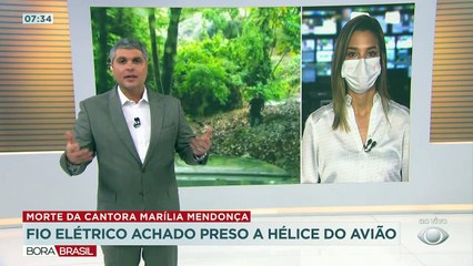 Um fio elétrico foi achado preso a hélice do avião de Marília Mendonça.