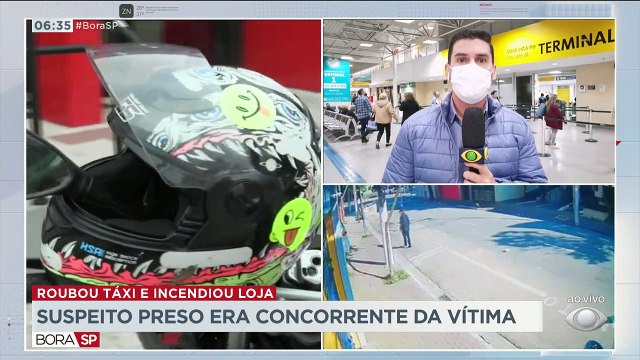 Polícia prende criminoso que roubou táxi e incendiou loja, na zona sul de São Paulo. O homem era um comerciante concorrente da vítima.