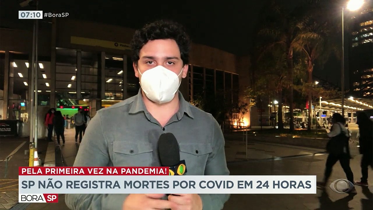O estado de São Paulo não registrou mortes por covid nas últimas 24 horas. Com o avanço da vacinação, as mortes começaram a cair consideravelmente.