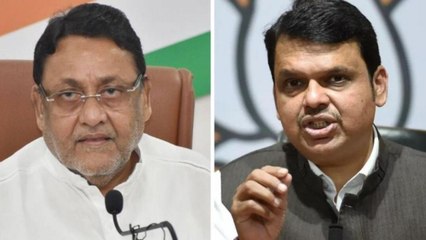 Watch: Verbal fight between Fadnavis and Nawab Malik