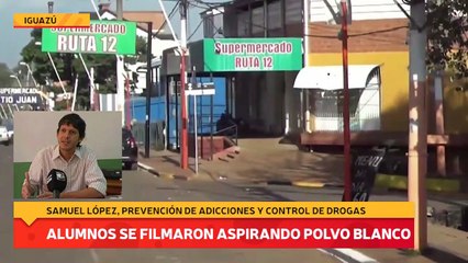 Alumnos se filmaron aspirando polvo blanco