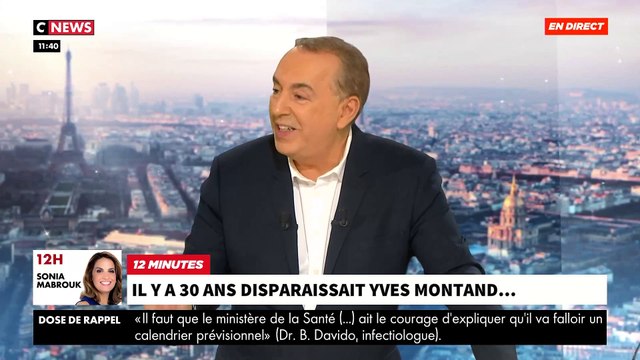 L'animateur Benjamin Castaldi parle de son grand-père de coeur, Yves Montand décédé il y a 30 ans, dans Morandini Live sur CNews - VIDEO