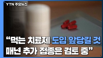 "먹는 치료제 도입 2월보다 당길 것...매년 추가접종은 검토중" / YTN