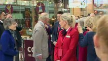 Prince Charles arrives in Newcastle by train