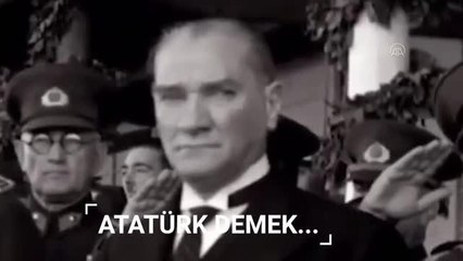 160 öğrenci ve 7 öğretmen "Atatürk Demek" isimli klip hazırladı