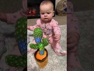 Baby Has in Depth Conversation With Talking Cactus Toy
