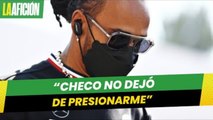 “Checo no dejó de presionarme”, Lewis Hamilton