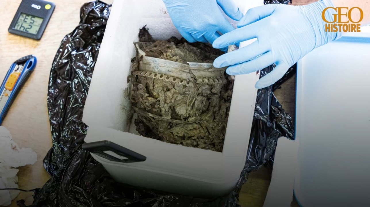 Autun : un vase en verre de l'époque romaine découvert lors de fouilles archéologiques