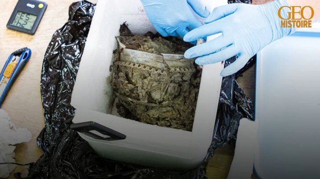 Autun : un vase en verre de l'époque romaine découvert lors de fouilles archéologiques