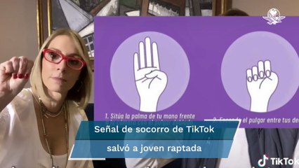 En TikTok aprendió una señal de socorro; la usa durante secuestro y es rescatada