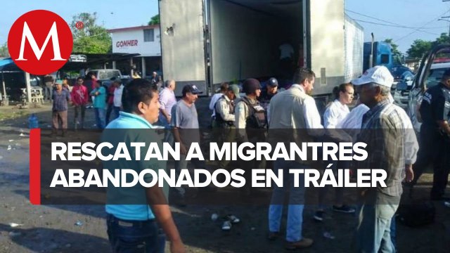 Polleros abandonan a 140 migrantes en caja de tráiler