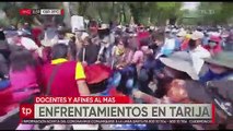 Campesinos desbloquean calles de Tarija y generan conflicto con autoridades universitarias