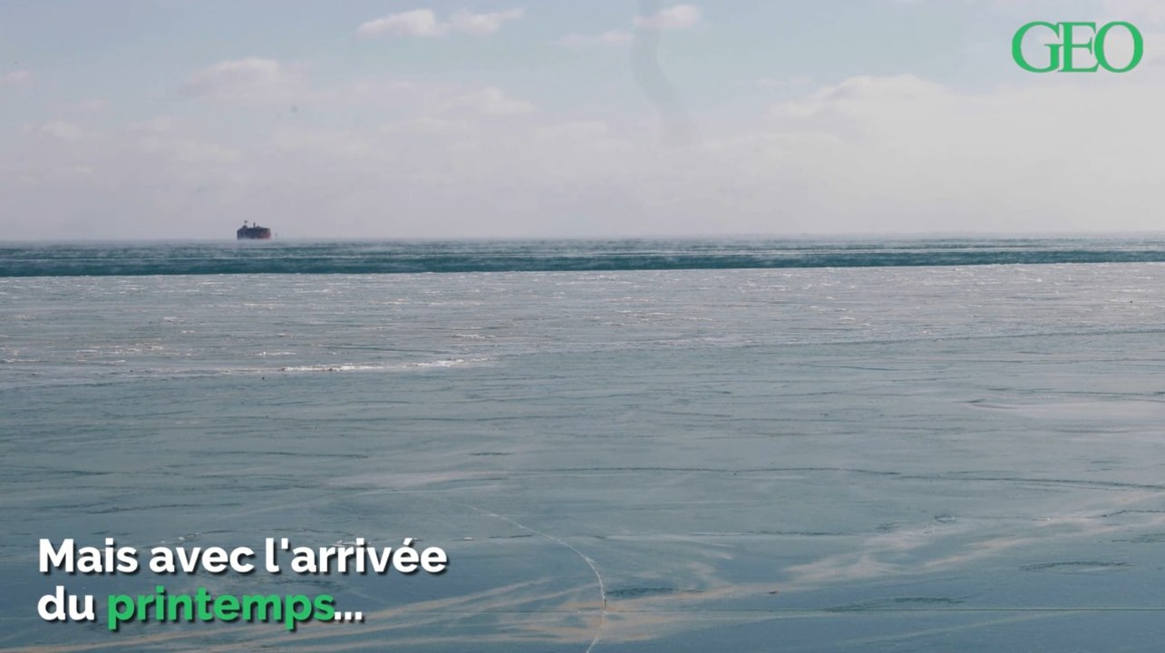Les images incroyables du lac Michigan en train de dégeler