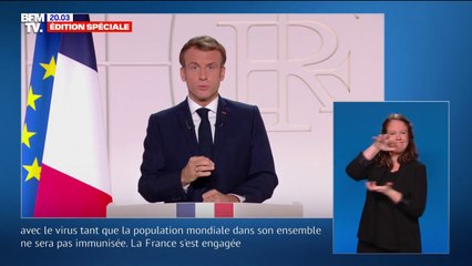 Emmanuel Macron : "Nous n'en avons pas fini avec la pandémie"