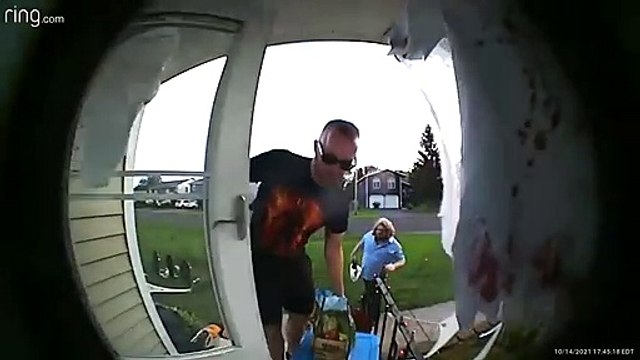 Friend Dressed at Laurie Strode Tumbles Down Stairs